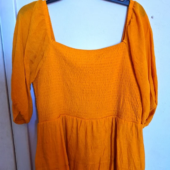 Kings Road XL Mustard Summer Ruffle Layered Dress - Picture 6 of 11